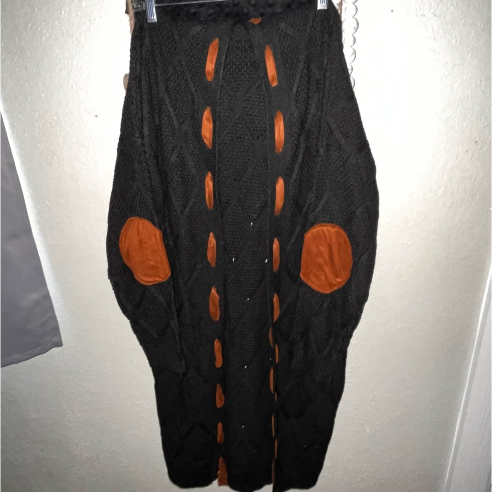 Women’s Corded Black , midi cardigan
